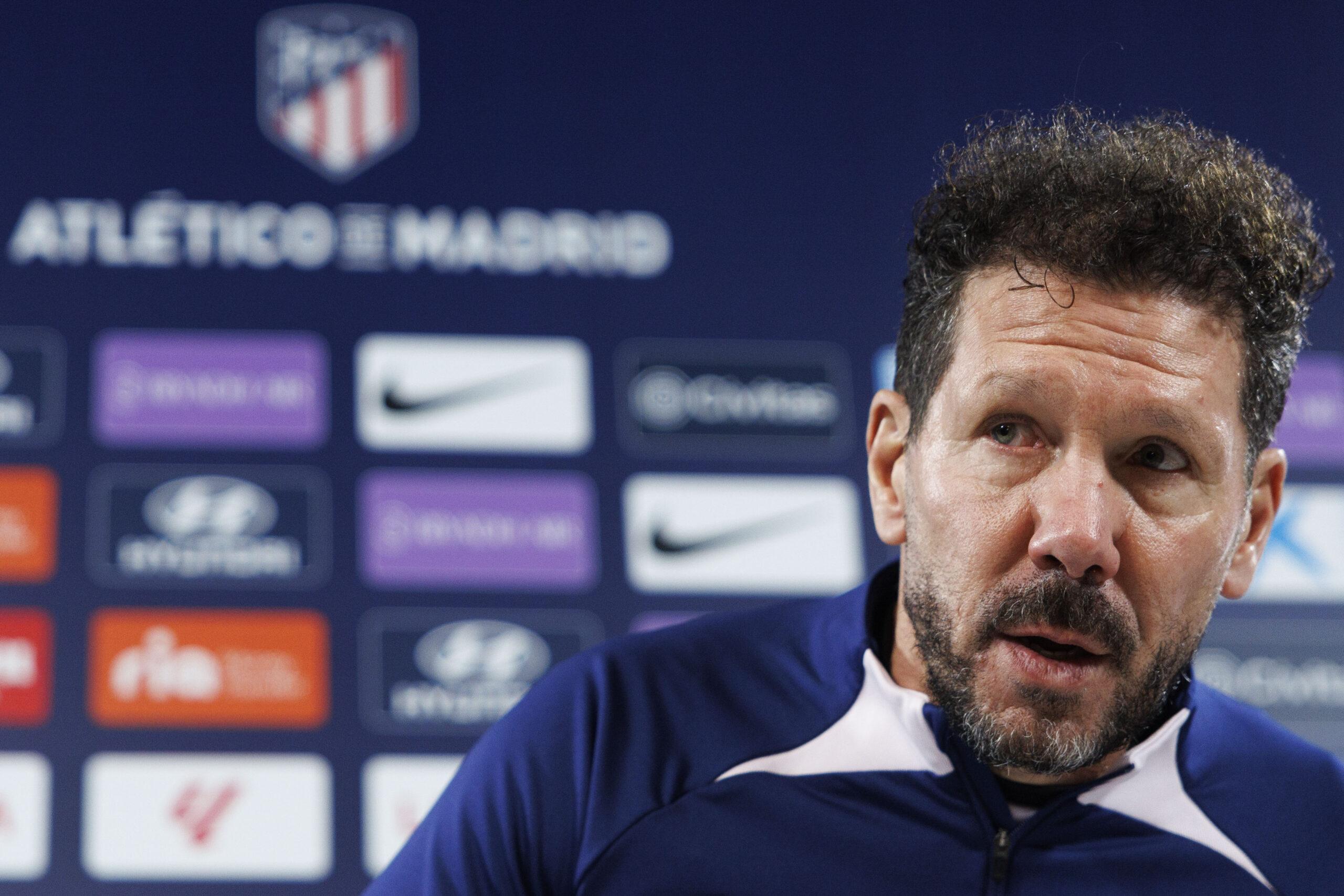 Simeone: “Estamos bastante bien cubiertos; con el club hablamos de lo que falte compensar”