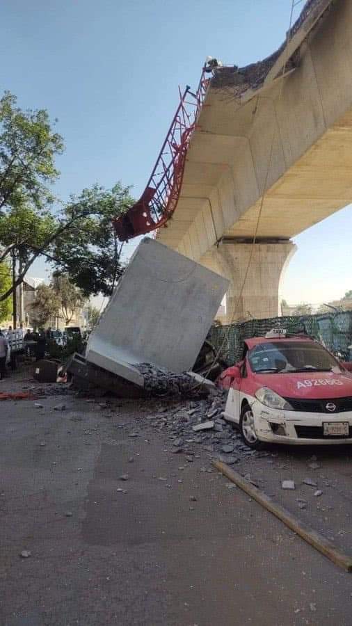 Colapsa dovela del Tren Interurbano; no se reportaron lesionados