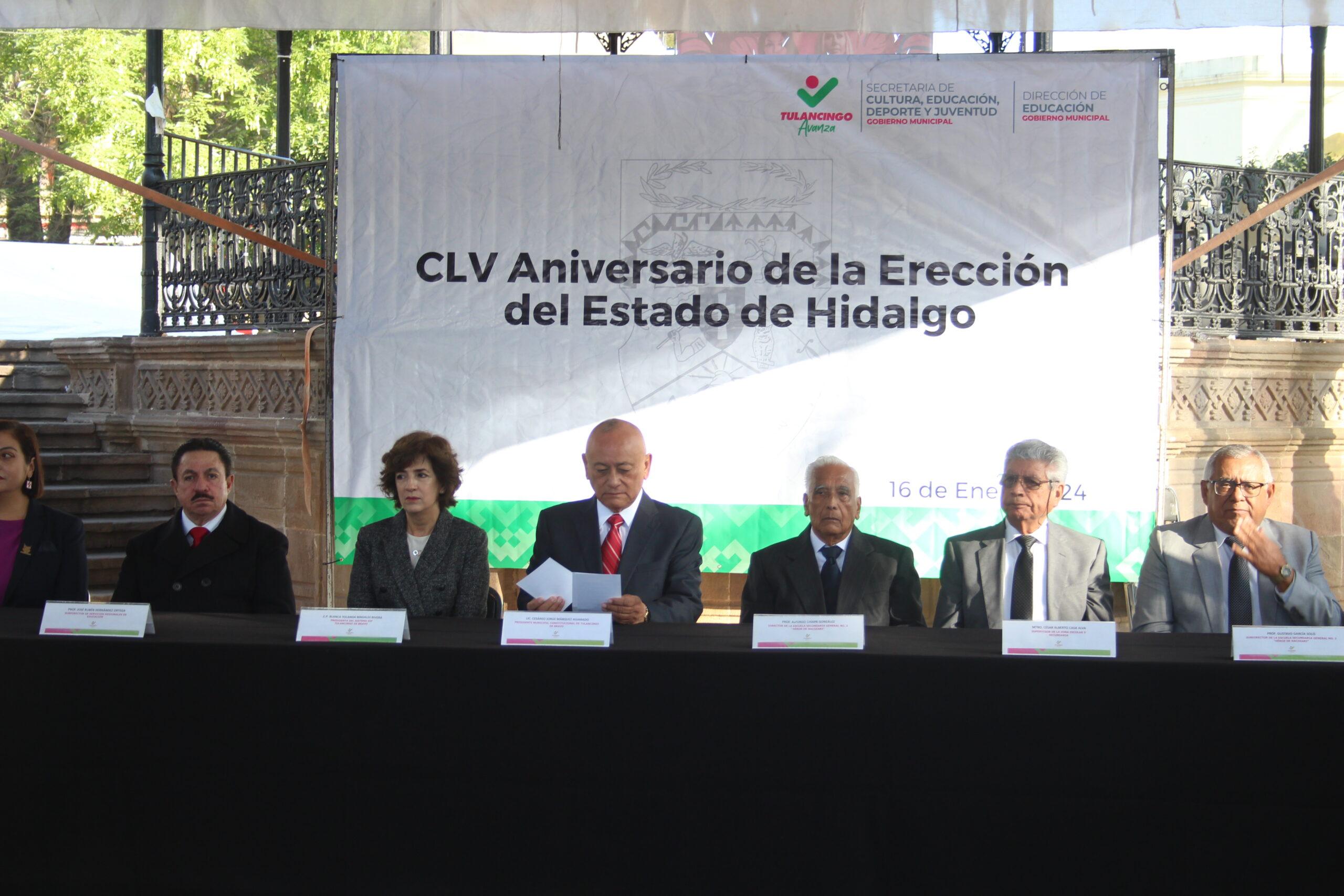 Conmemoran el 155 aniversario de la Erección del Estado de Hidalgo