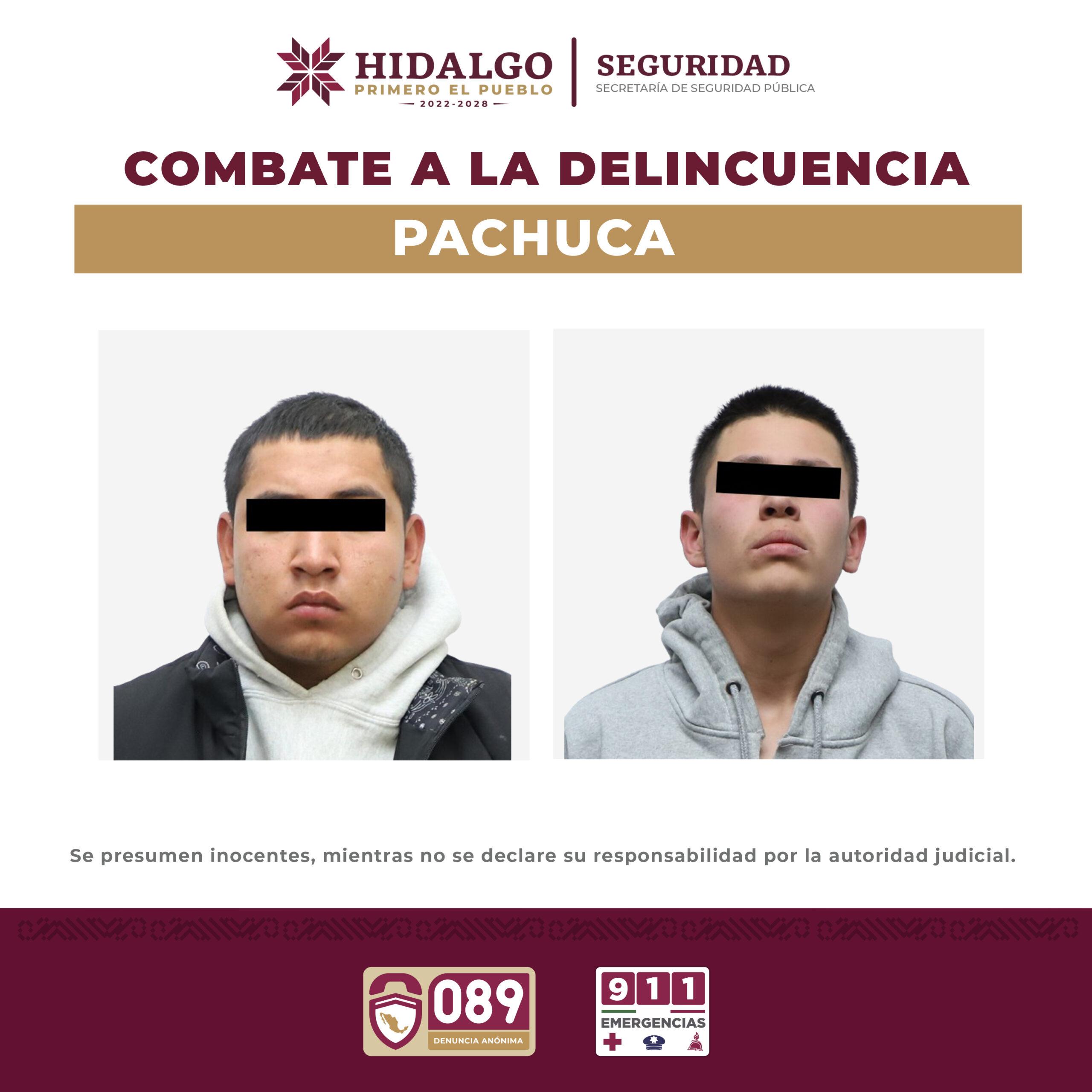 Agentes de la SSPH detienen a dos con 78 dosis de probable droga