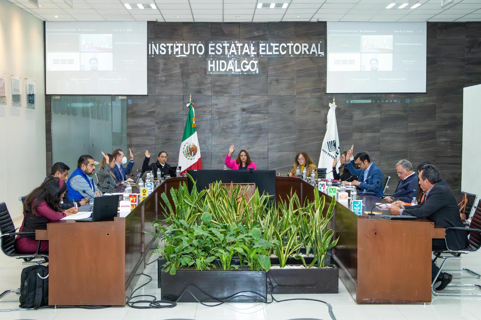 IEEH aprueba Reglas de Operación para el Sorteo de Lugares de Uso Común para la colocación de la propaganda electoral de las Elecciones Hidalgo 2024