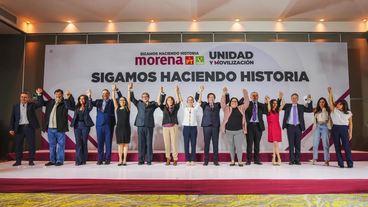 Claudia Sheinbaum presenta equipo de campaña rumbo a la presidencia de la república