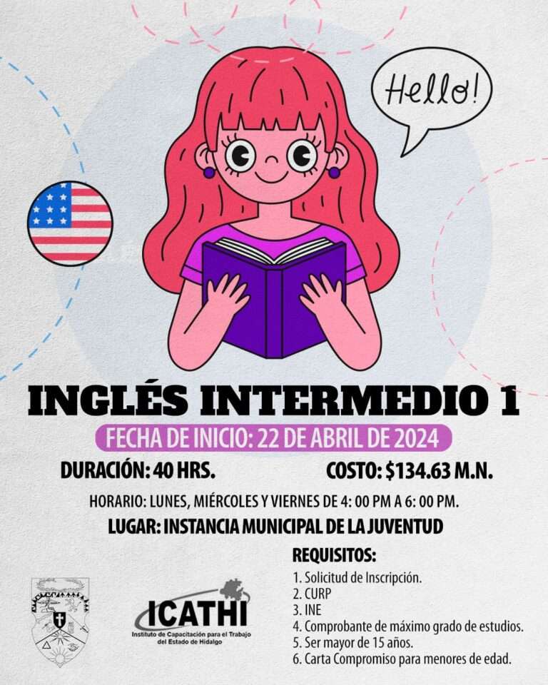 Impartirán curso de inglés intermedio 