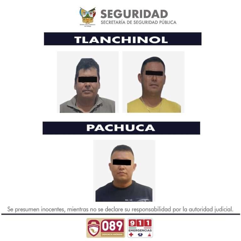 Atrapan a tres hombres que portaban armas de fuego