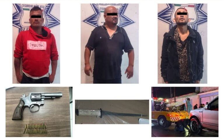 Capturan a tres presuntos ladrones