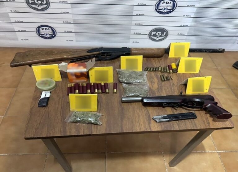 Operativo del Gabinete de Seguridad asegura armas y drogas