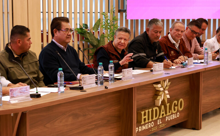 Julio Menchaca encabeza acciones de emergencia ante daños por lluvias en Hidalgo