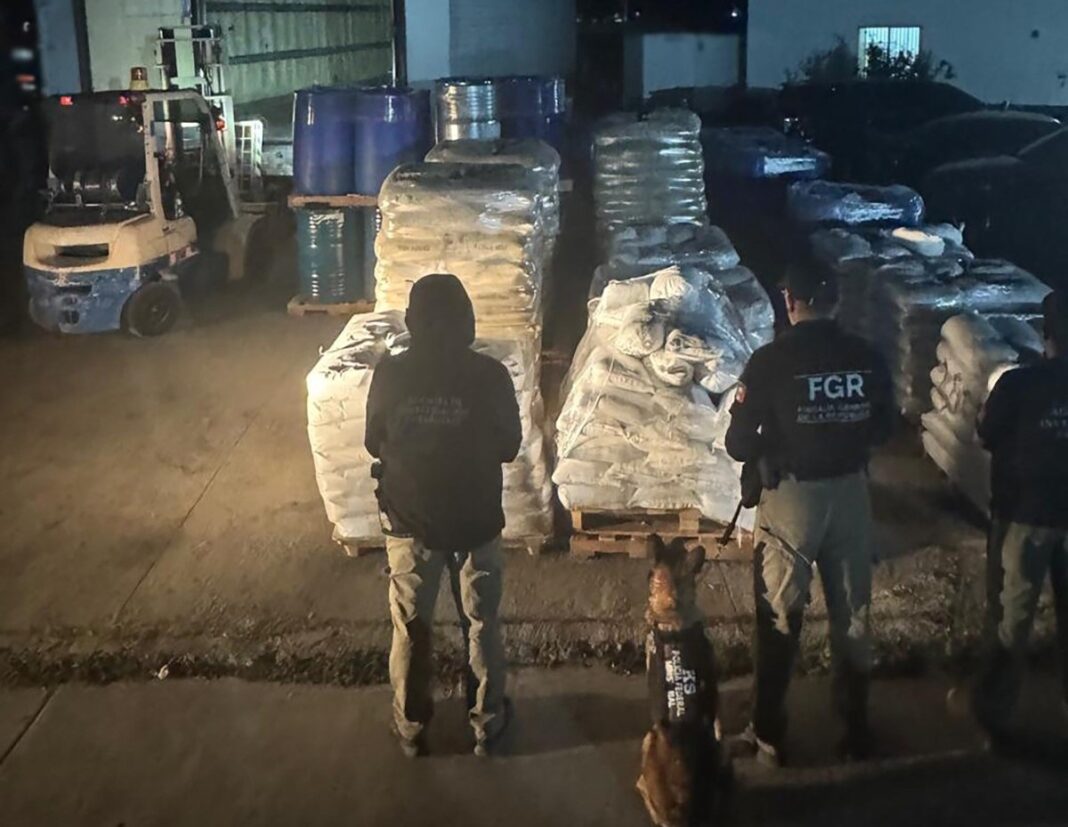 Aseguran más de 13 toneladas de sustancias para la fabricación de drogas