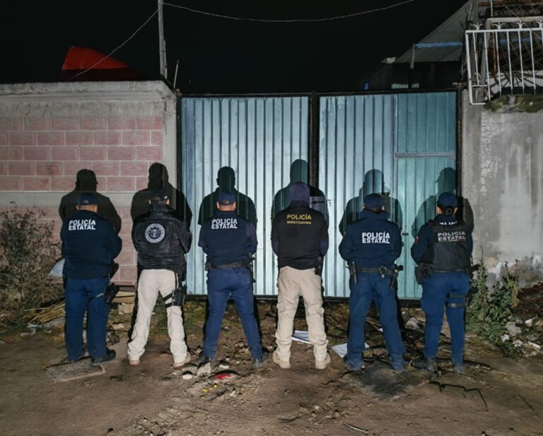 SSPH asegura predio en Tizayuca usado para desarmar tractocamiones robados