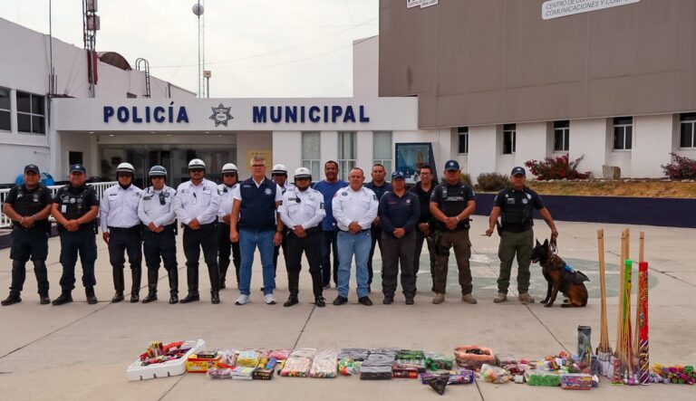 Asegura Policía Municipal 25 kilogramos de pirotecnia 