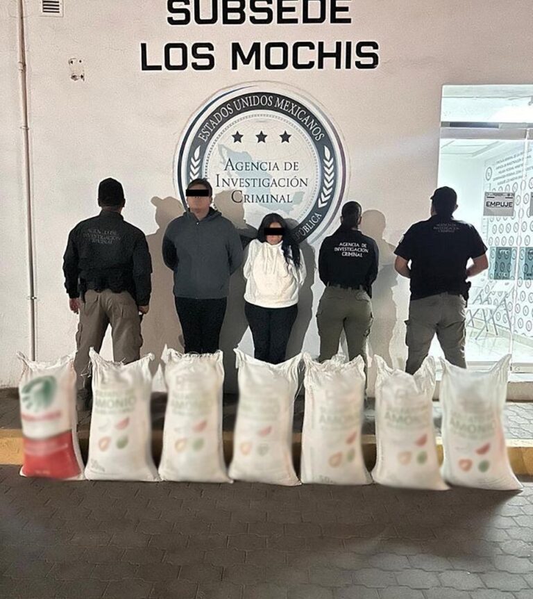 Aseguran autoridades federales a dos presuntos narcotraficantes 