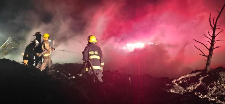 Actualización de los trabajos para apagar el incendio en Mineral de la Reforma