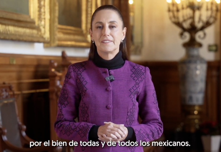 Sheinbaum dedicó un emotivo mensaje por el Año Nuevo
