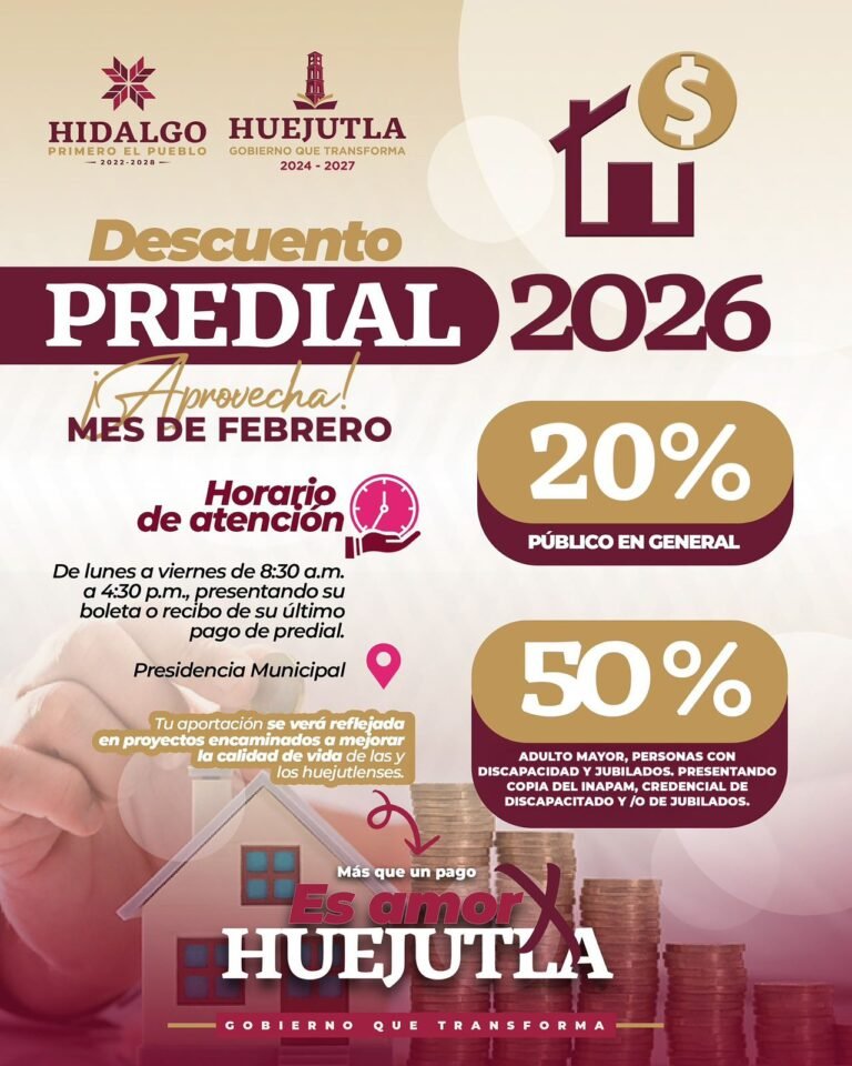 Continúan los descuentos en el pago del predial
