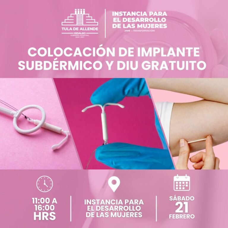 Anuncian jornada de salud reproductiva gratuita en Tula de Allende