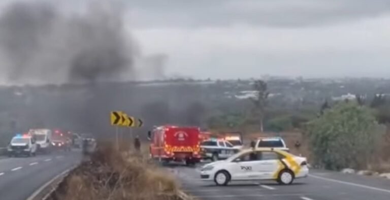 Miembros del CJNG en Hidalgo quemó más de 18 vehículos