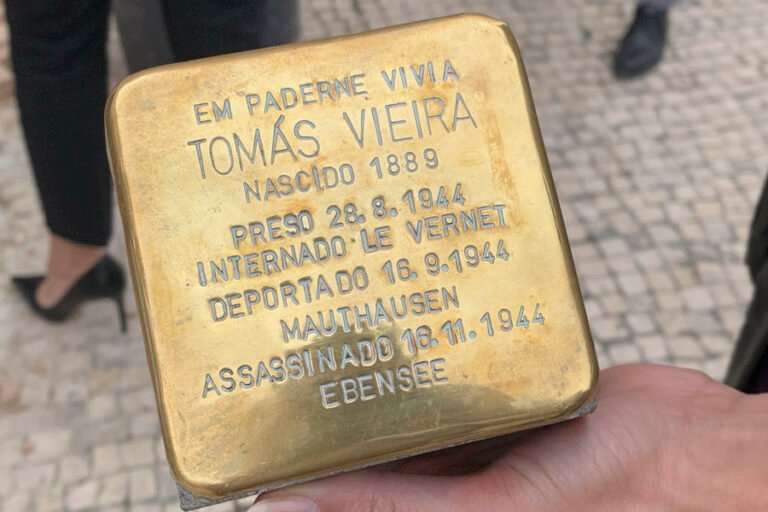 Portugal acoge su primera placa del proyecto ‘Stolpersteine’ en memoria del Holocausto
