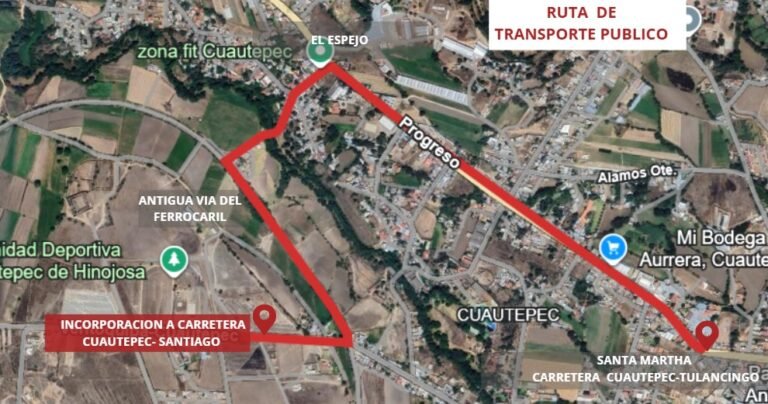 Establecen rutas para el transporte público para entrar y salir de Cuautepec