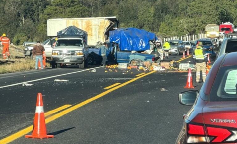 Pierde la vida una persona en choque múltiple sobre la México-Tuxpan