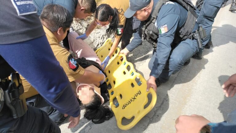 Mujer se arroja de un puente peatonal en el bulevar Colosio