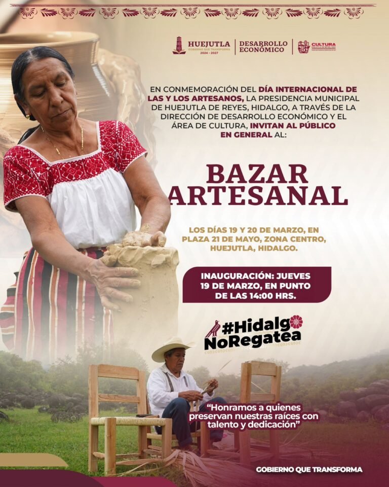EN HUEJUTLA, IMPULSARÁN EL TALENTO ARTESANAL CON BAZAR