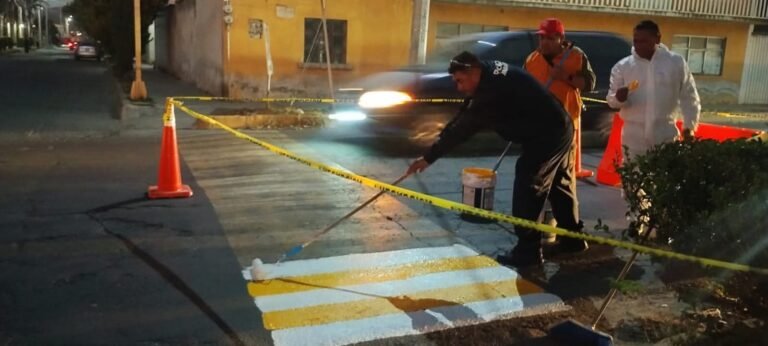 Realiza Seguridad Pública Municipal trabajos de balizamiento