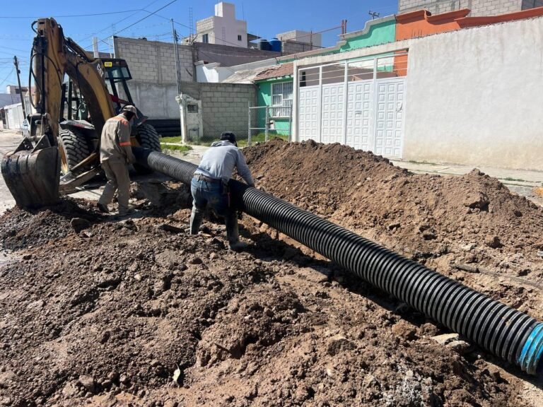 Nueva línea de alcantarillado sanitario en operación en Pachuca