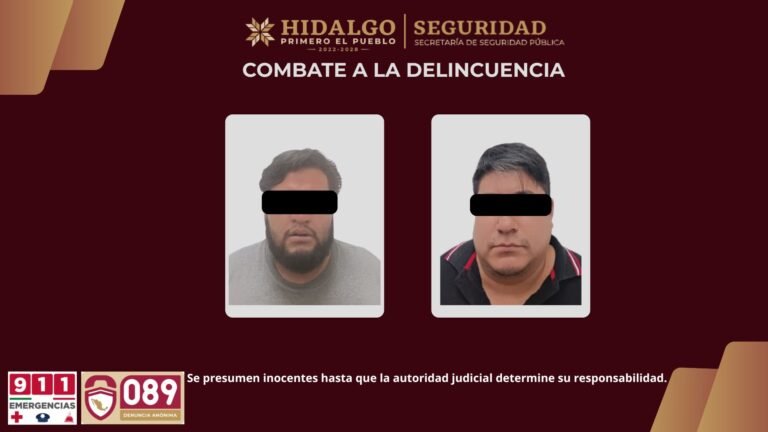 Policía Estatal asegura a dos y recupera maquinaria pesada 