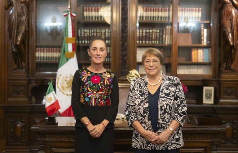 Sheinbaum recibe a Bachelet y reafirma apoyo de México a su candidatura en la ONU