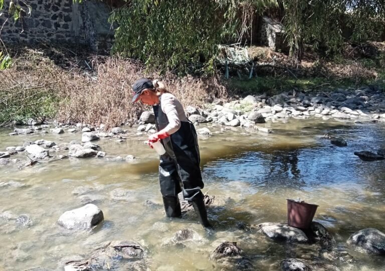 Monitorean calidad del agua en el río Rosas