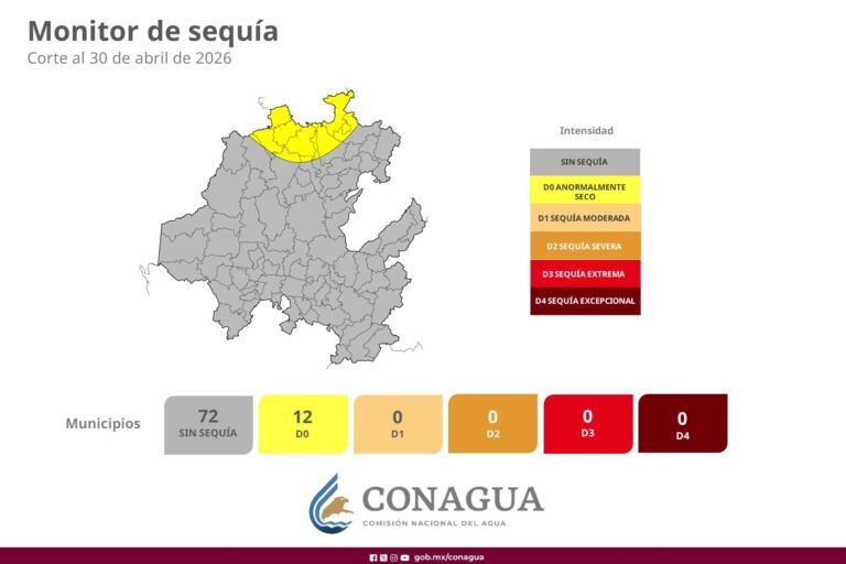 Un total de 12 municipios en condiciones anormalmente secas