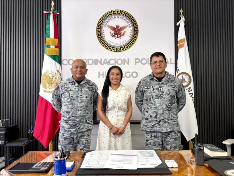 Alcaldesa de Emiliano Zapata se reúne con mandos de la Guardia Nacional