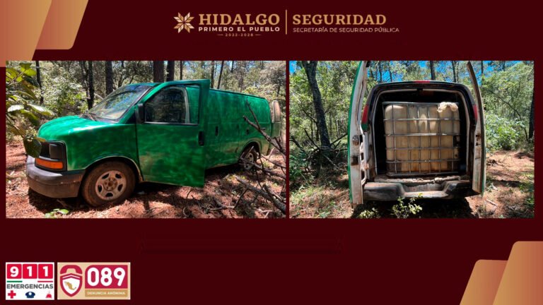 La SSPH descubre hidrocarburo robado