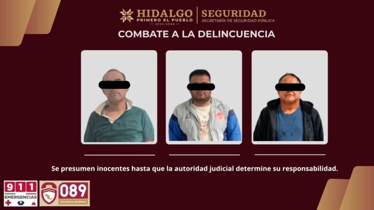 Desmantela SSPH banda de “montachoques” en la México-Pachuca; hay tres detenidos