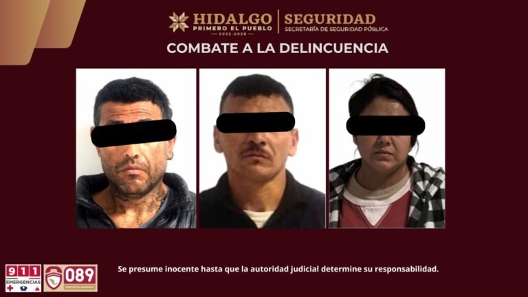 Aseguran a tres personas por robo de motocicleta en Pachuca