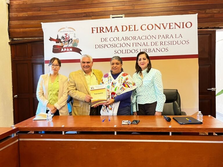 Alcaldía de Tepeapulco signa convenio de colaboración para el uso del relleno sanitario regional