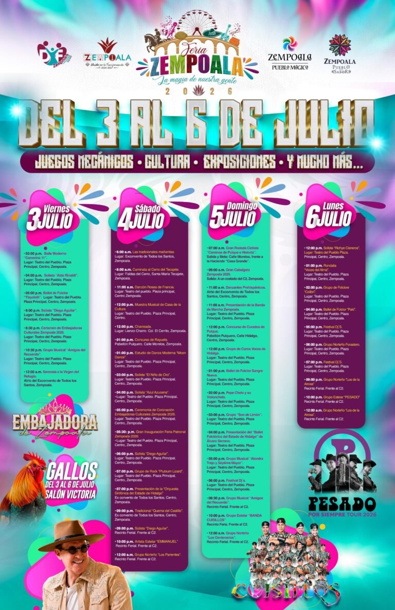 Presentan cartel de la fiesta patronal de Zempoala