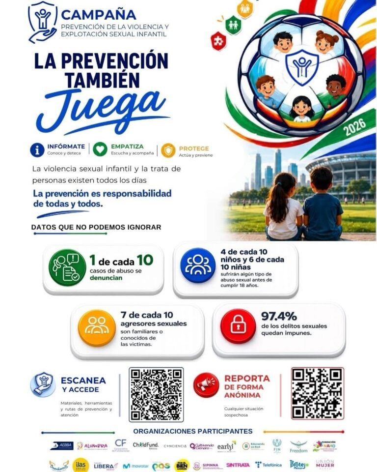 Promueven campaña mundial para prevención de violencia y explotación sexual infantil