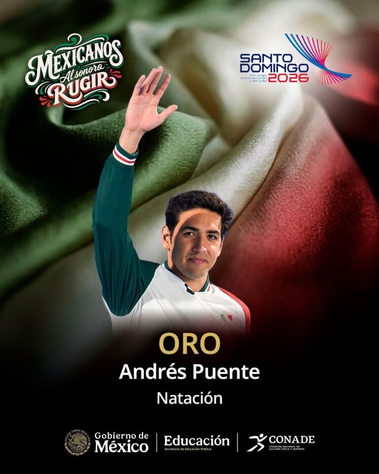 Andrés Puente se cuelga el oro en natación en una jornada donde México llega a 80 preseas doradas