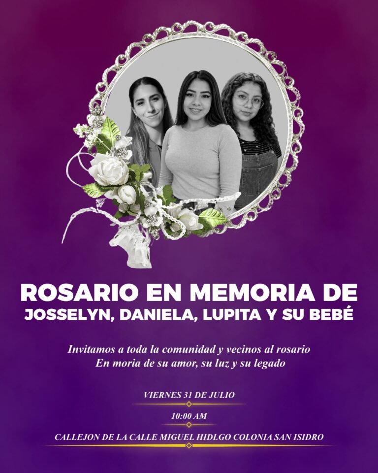 A dos años del triple feminicidio, convocan a rezo en memoria de Josselyn, Daniela y Lupita