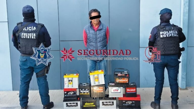SSPH detiene a implicado y recupera acumuladores en Hidalgo