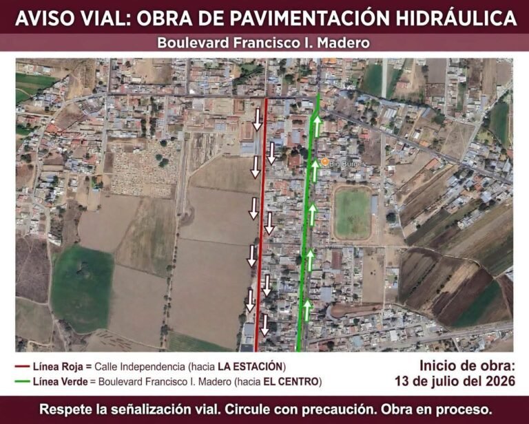 Anuncia alcalde Cuautepec segunda etapa de pavimentación en bulevar Francisco I. Madero