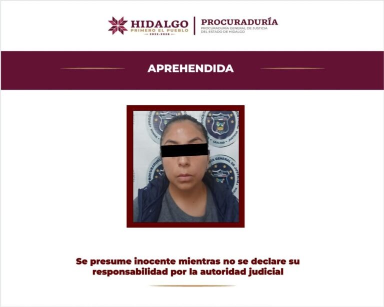 Aprehenden en Pachuca a mujer requerida por FGJCDMX por robo