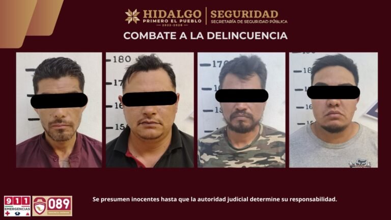 Confirma la SSPH, la captura del“Conejo” y de tres en Tepeapulco