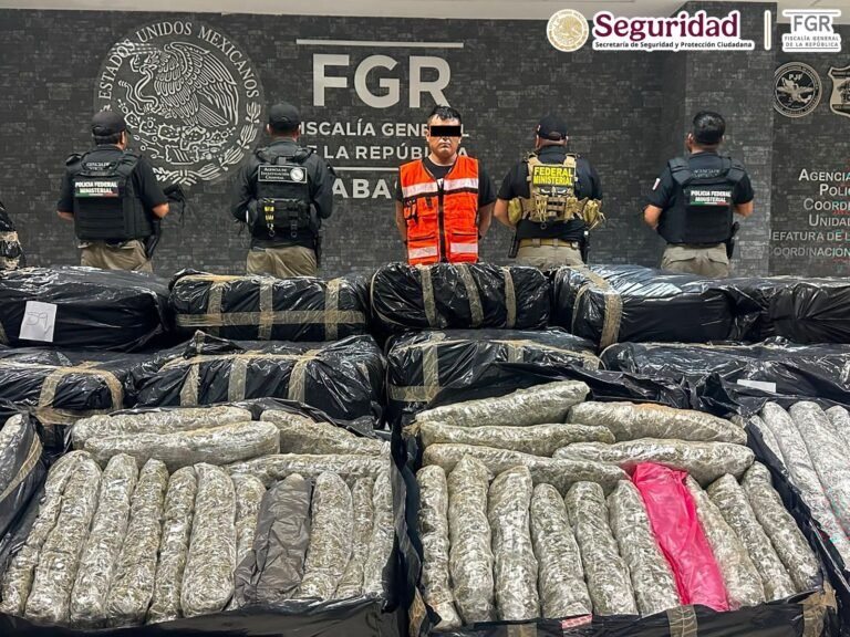 Cae con 1.2 toneladas de marihuana