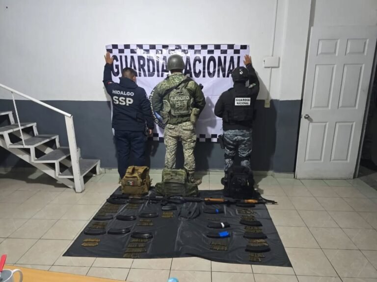 Aseguran armamento de alto poder en Tula de Allende