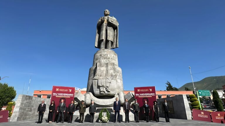 Conmemora Hidalgo el 154° aniversario luctuoso de Benito Juárez 