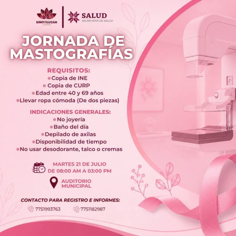 Promueven jornada de mastografías en Singuilucan