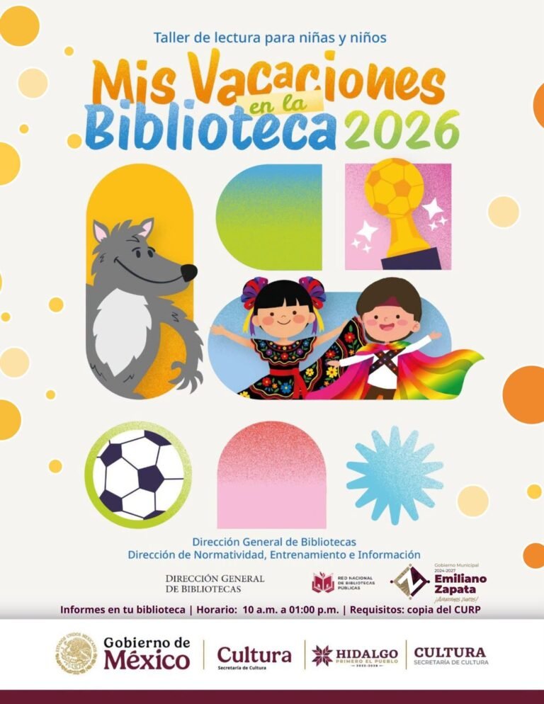 Alcaldía de Emiliano Zapata, prepara “Mis Vacaciones en la Biblioteca 2026”