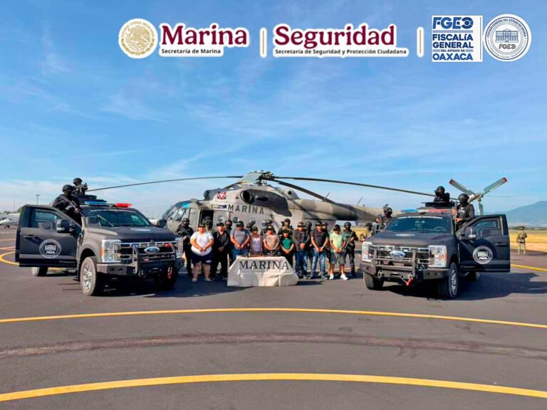 Caen 10 delincuentes con armamento de alto poder, en Oaxaca